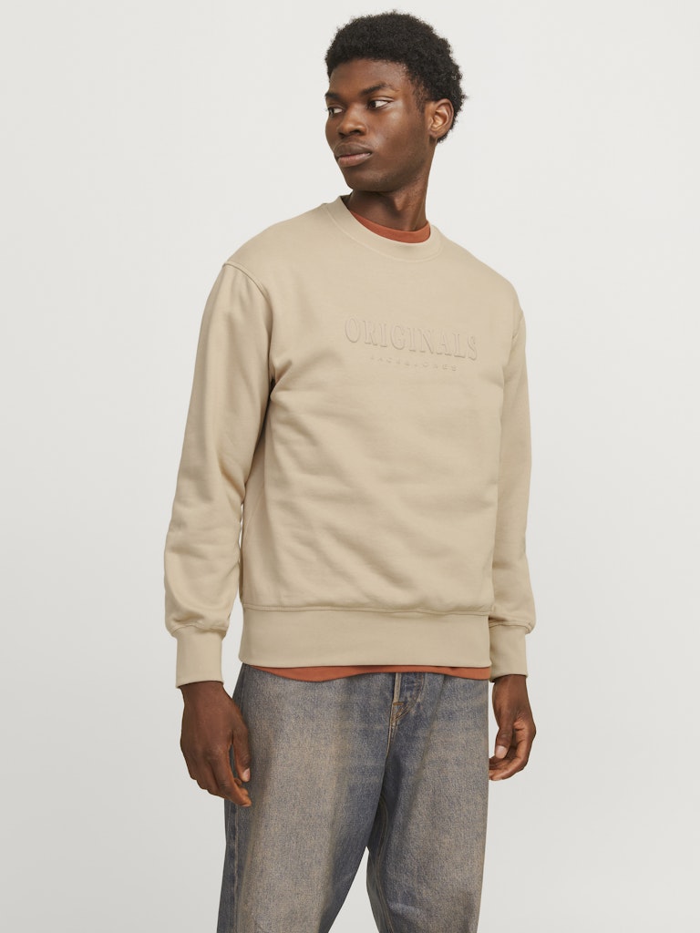 Men's Frederiksberg Sweat Crew Neck-Humus-Model Front View