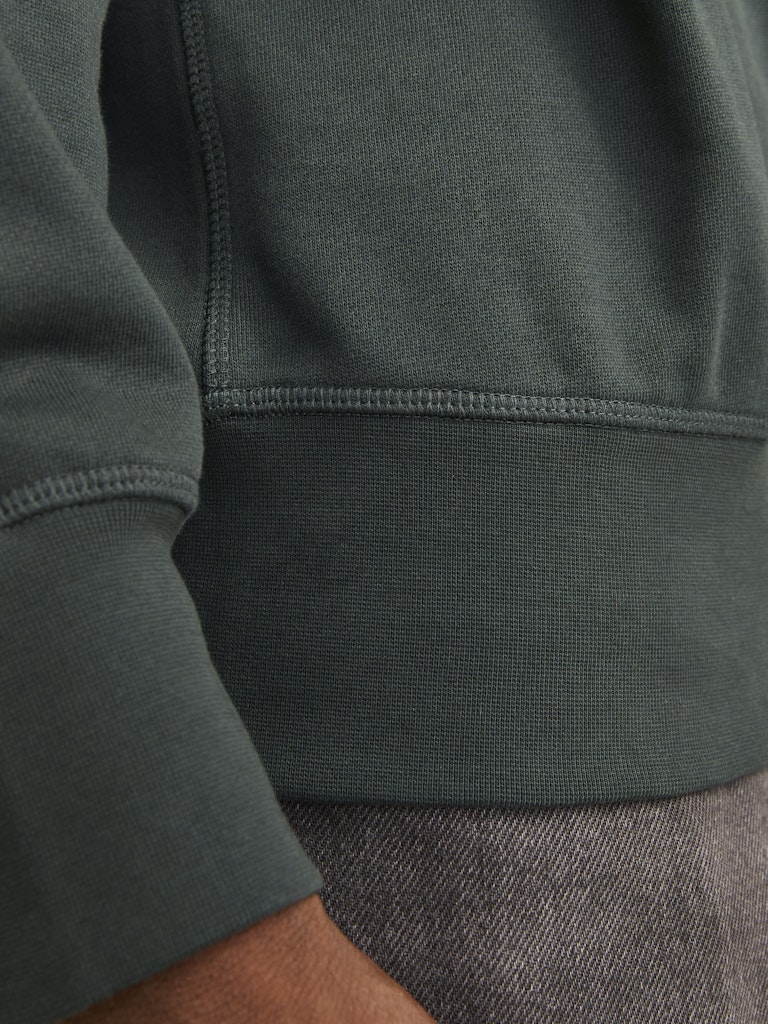 Men;s Frederiksberg Sweat Crew Neck-Forest River-Close Up View