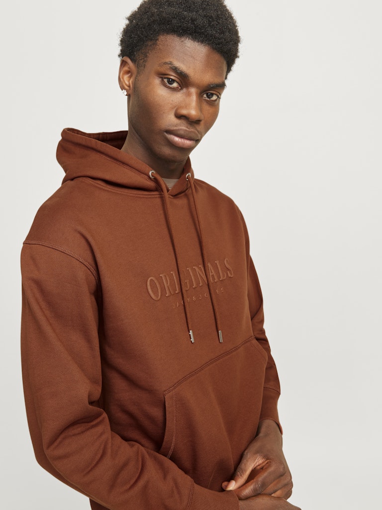 Frederiksberg Brandy Brown Over Head Hoodie-Side view