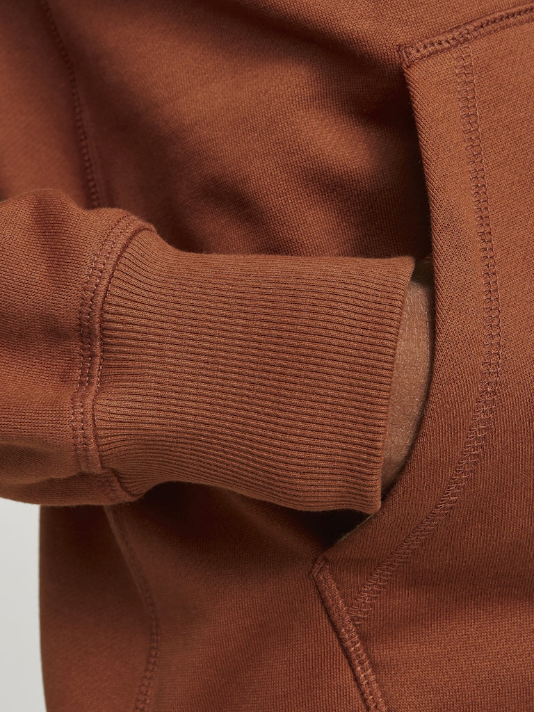 Frederiksberg Brandy Brown Over Head Hoodie-Pocket detail