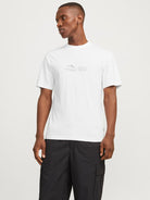 JACK JONES CORE Lima Logo Bright White Tee Bright White front view