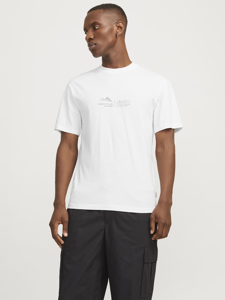 JACK JONES CORE Lima Logo Bright White Tee Bright White front view