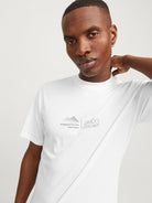 JACK JONES CORE Lima Logo Bright White Tee Bright White back view