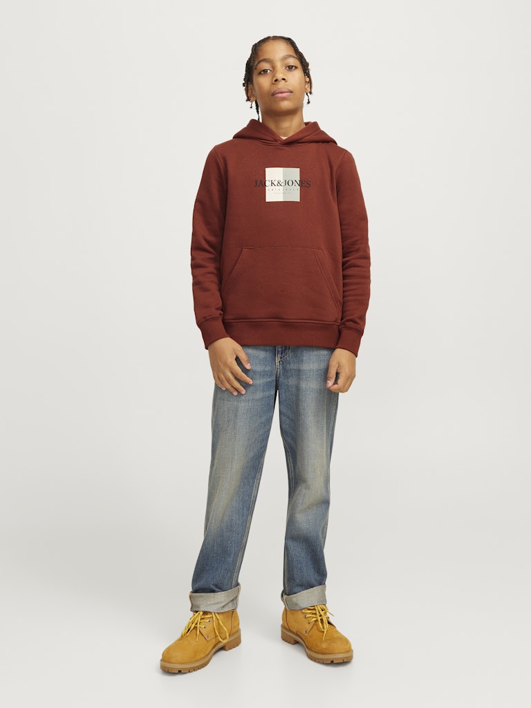 Frederiksberg Brandy Brown Sweat Junior Hoodie-Full model view