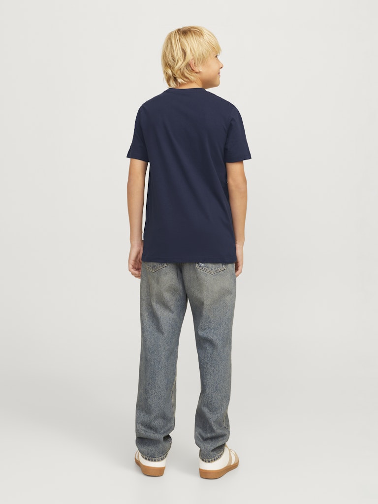 Vesterbro Newton Tee Short Sleeve Junior-Sky Captain-Model Back View