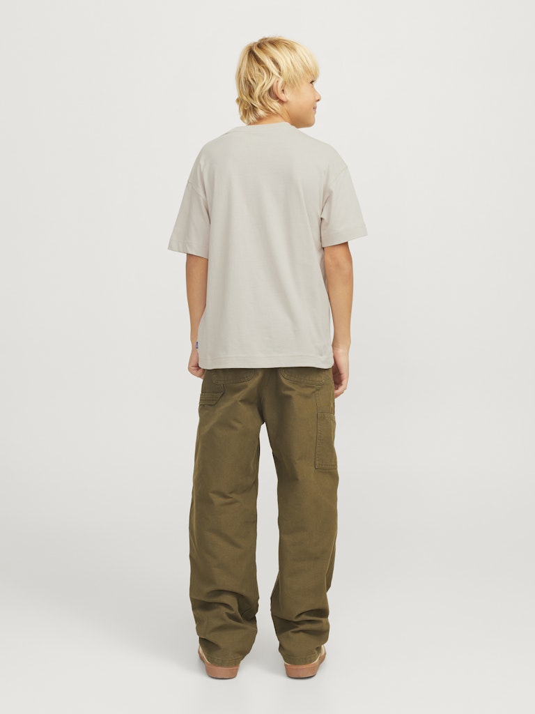 Aero Front Print Tee Short Sleeve Crew Junior-Moonbeam-Model Back View