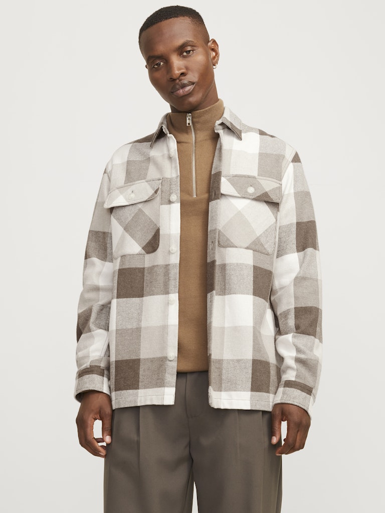 Raymond Melange Walnut Check Overshirt