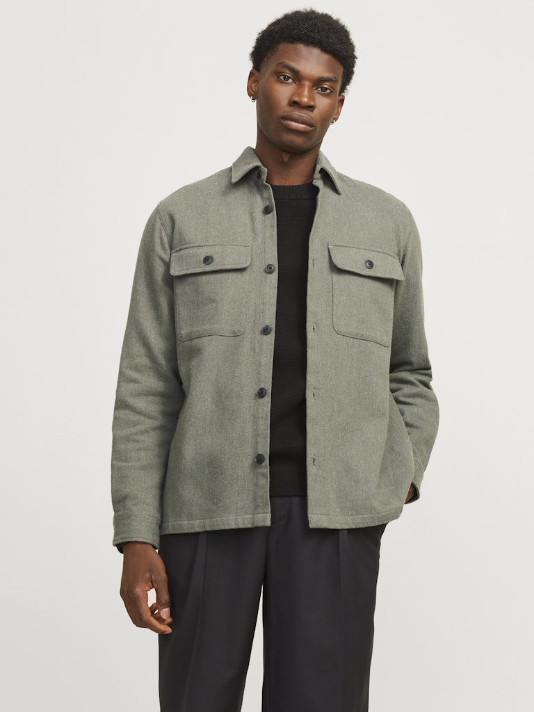 Raymond Melange Solid Cypress Overshirt