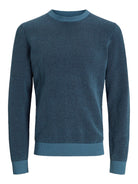 JACK & JONES Globe Crew Neck Oceanview Knit Oceanview back view
