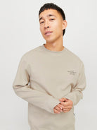 JACK JONES PREMIUM Chad Branding Silver Lining Sweat Silver Lining back view