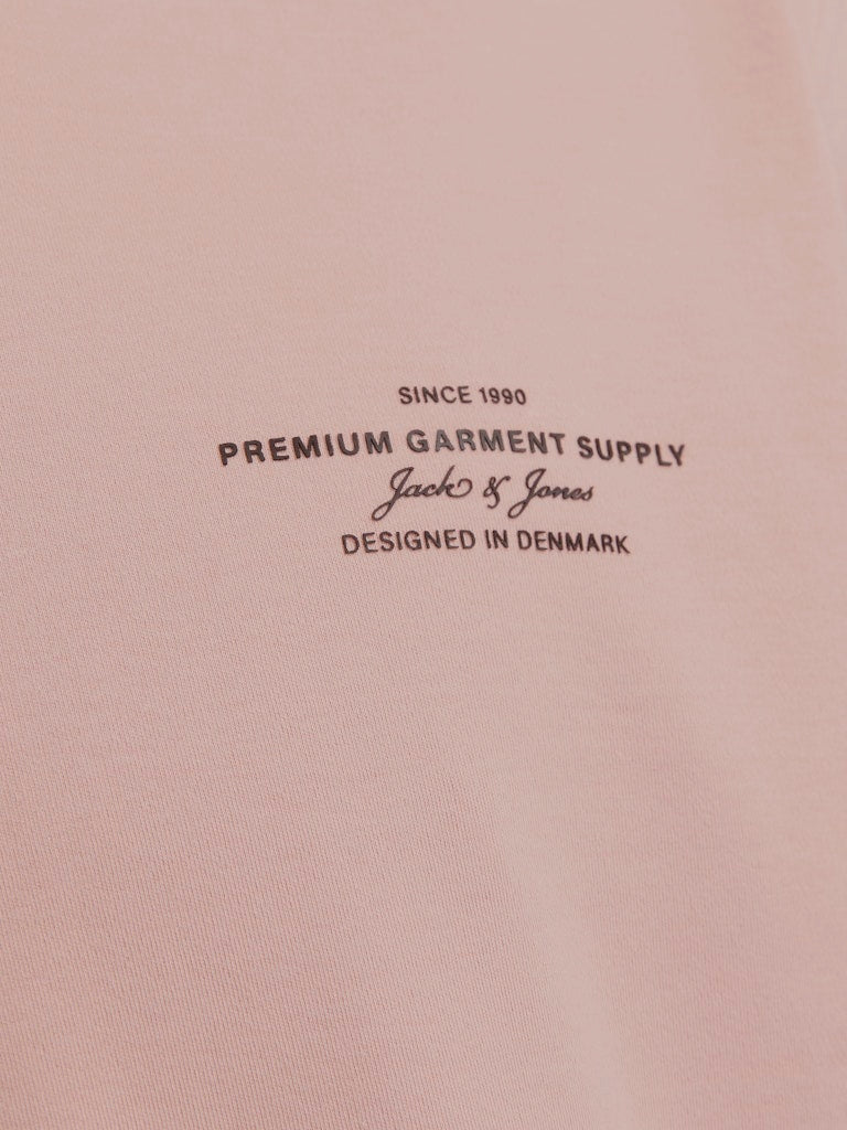 JACK JONES PREMIUM Chad Branding Tee-Adobe Rose Adobe Rose flat front view