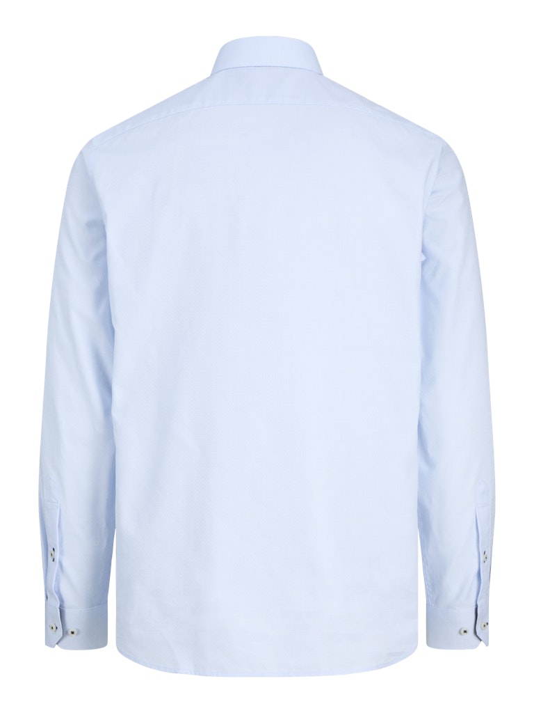 Light blue dress shirt on a white background