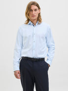 JACK JONES PREMIUM Parker Detail Cashmere Blue Shirt CASHMERE BLUE front view