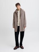 JACK JONES PREMIUM Milano Stitch Half Zip Knit-Cloud Dancer CLOUD DANCER alternate view