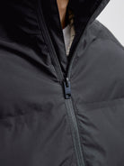 JACK & JONES Soho Puffer Collar Jacket-Black Black flat front view