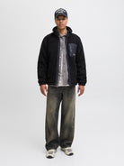 JACK & JONES Soho Teddy Jacket-Black Black back view