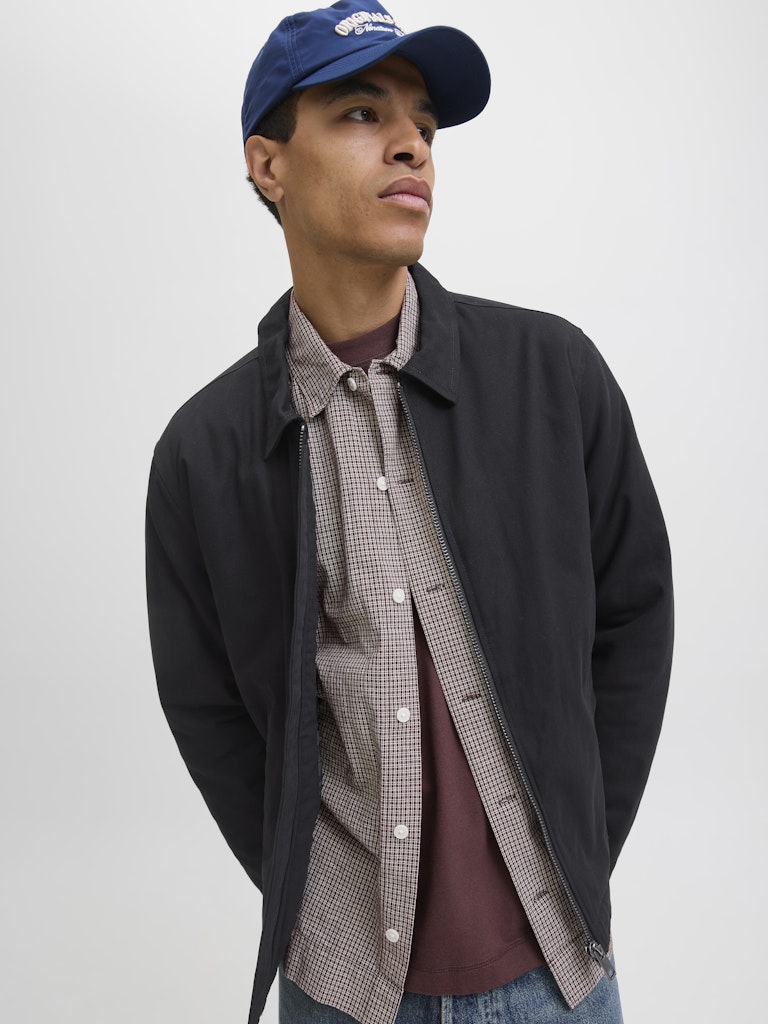 JACK & JONES Dover Worker Jacket-Black Black model front view