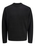 JACK & JONES Soho Ollie Crew Neck Black Knit Black side view