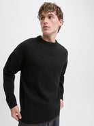 JACK & JONES Soho Ollie Crew Neck Black Knit Black back view