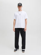 JACK & JONES Soho Tee Short Sleeve Crew Neck-White White model front view