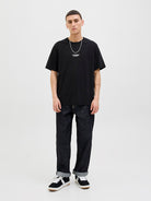 JACK & JONES Soho Tee Short Sleeve Crew Neck-Black BLACK model front view