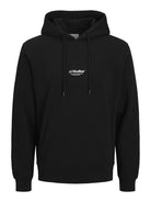 JACK & JONES Soho Sweat Hood-Black Black flat front view