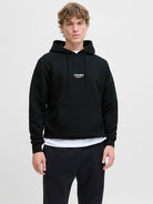 JACK & JONES Soho Sweat Hood-Black Black front view