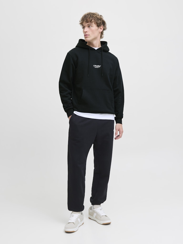 JACK & JONES Soho Sweat Hood-Black Black model front view