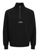 JACK & JONES Soho Sweat Quarter Zip-Black Black alternate view