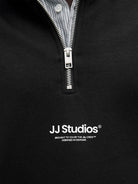 JACK & JONES Soho Sweat Quarter Zip-Black Black side view