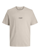 JACK & JONES Soho Tee Short Sleeve Crew Neck-Moonbeam Moonbeam flat front view