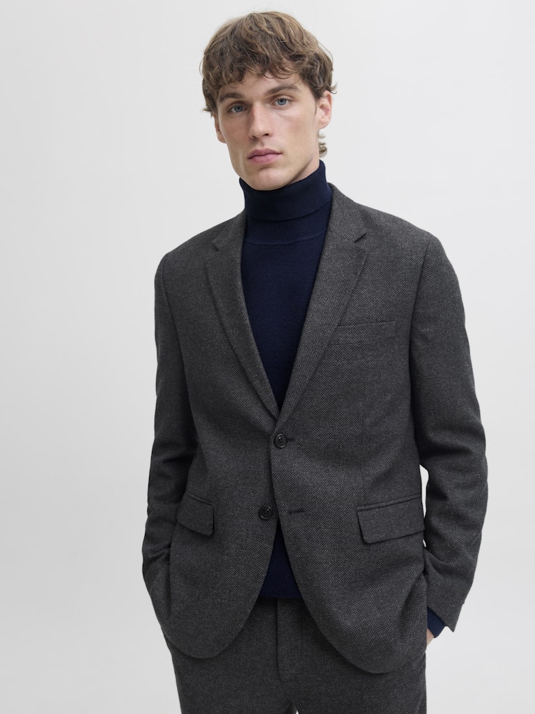 JACK JONES PREMIUM Martin Winter Tweed Blazer-Dark Navy Dark Navy detail view