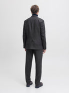 JACK JONES PREMIUM Martin Winter Tweed Blazer-Dark Navy Dark Navy model front view