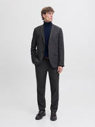 JACK JONES PREMIUM Martin Winter Tweed Blazer-Dark Navy Dark Navy back view