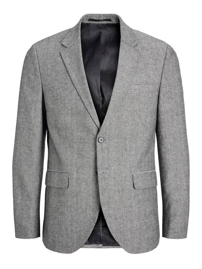 JACK JONES PREMIUM Martin Winter Tweed Blazer-Ultimate Grey Ultimate grey close up view