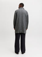 JACK & JONES Keith Wool Dark Grey Melange Coat Dark Grey Melange back view