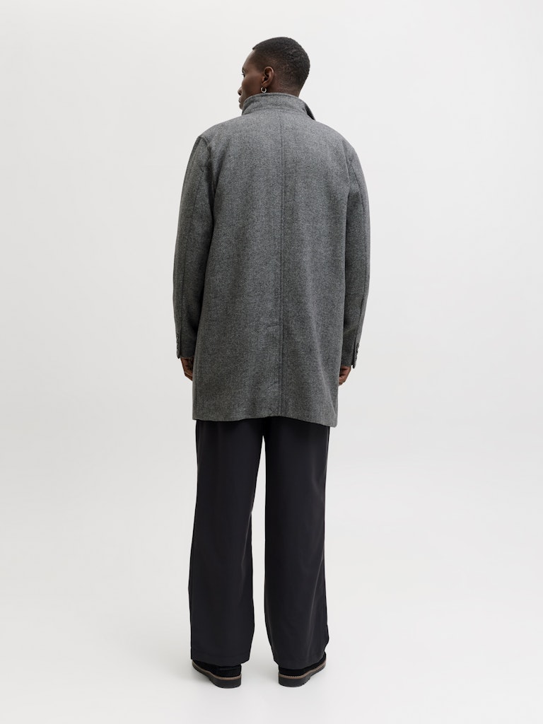 JACK & JONES Keith Wool Dark Grey Melange Coat Dark Grey Melange back view