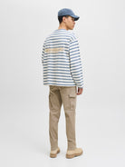 JACK & JONES Ace Arthur Dobby Brindle Cargo Pant Brindle back view