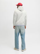 JACK JONES ORIGINALS Norrebro Embroidered Hoodie-White Melange White Melange detail view