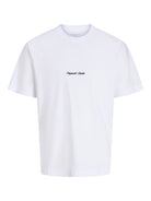 JACK JONES ORIGINALS Norrebro Embroidered Tee-Bright White Bright White back view