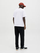 JACK JONES ORIGINALS Norrebro Embroidered Tee-Bright White Bright White detail view