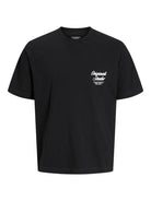 JACK JONES ORIGINALS Norrebro Typo Tee Short Sleeve Crew Neck Tee-Black Black side view