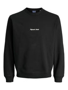 JACK JONES ORIGINALS Norrebro Emb Sweat Crew-Black Black side view