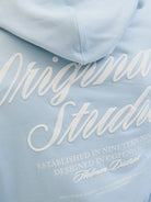 JACK JONES ORIGINALS Norrebro Typo Back Sweat Hood-Skyway Skyway side view