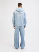 JACK JONES ORIGINALS Norrebro Typo Back Sweat Hood-Skyway Skyway detail view