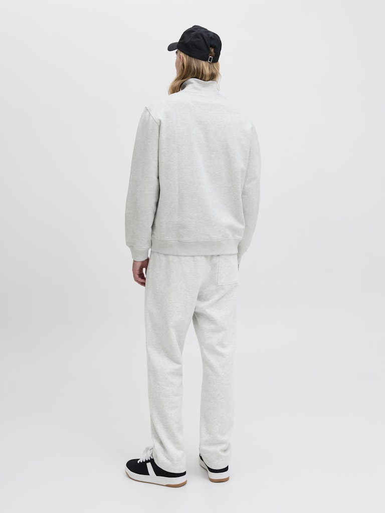 Men's Norrebro Emb Sweat High Neck-White Melange-Model Back View