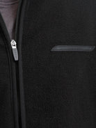 JACK JONES ORIGINALS Fusion Fleece Zip Sweat-Black Black flat front view