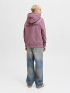 Jack Jones Youths Union Print Sweat Hood Junior-Grape Shake Grape Shake detail view
