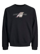 Jack Jones Youths Tier Sweat Crew Neck Junior-Black Black detail view