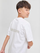 Jack Jones Youths Union Back Print Junior Boys Tee-Bright White Bright White back view